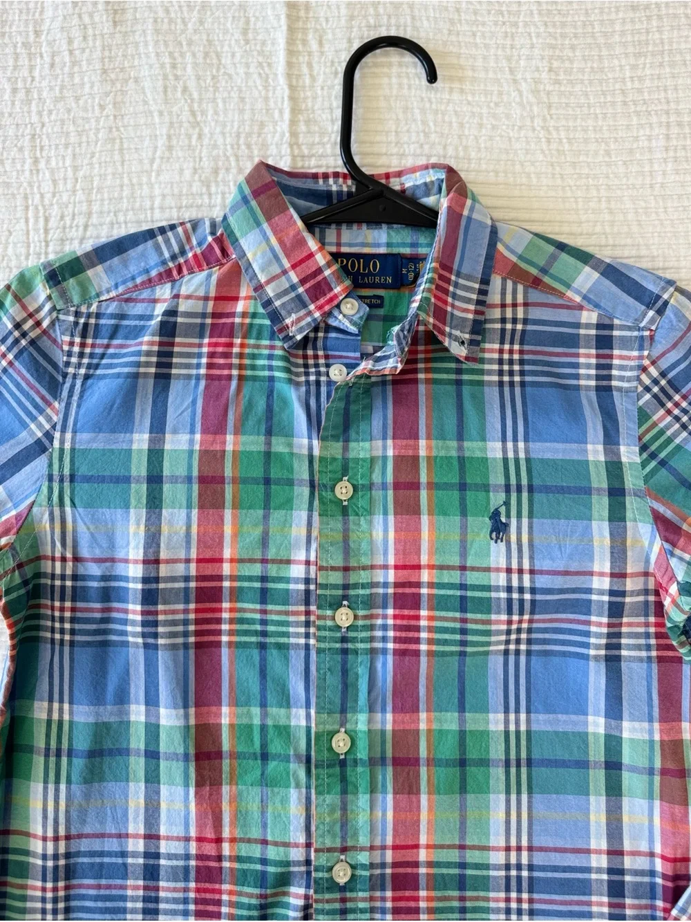 Ralph Lauren Multicolor Plaid Button-Down Shirt - Blue Green Red M(10/12) size